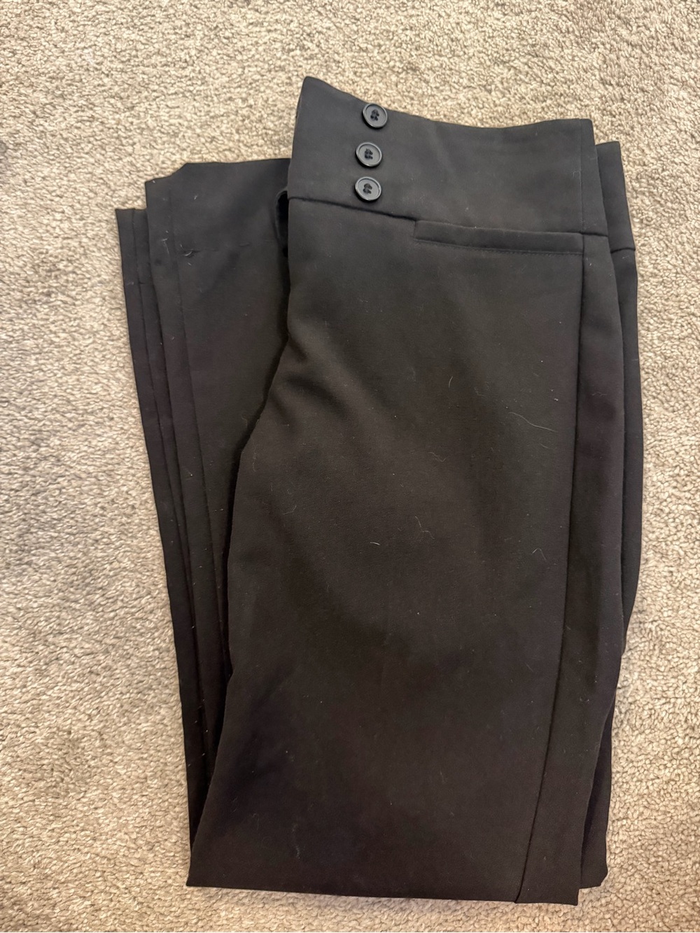 Women’s Joe Benbasset Black Boot Cut Pants with Button Waist Detail Size 9